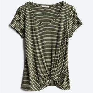 Nine Britton Levie Knot Front Knit Tee